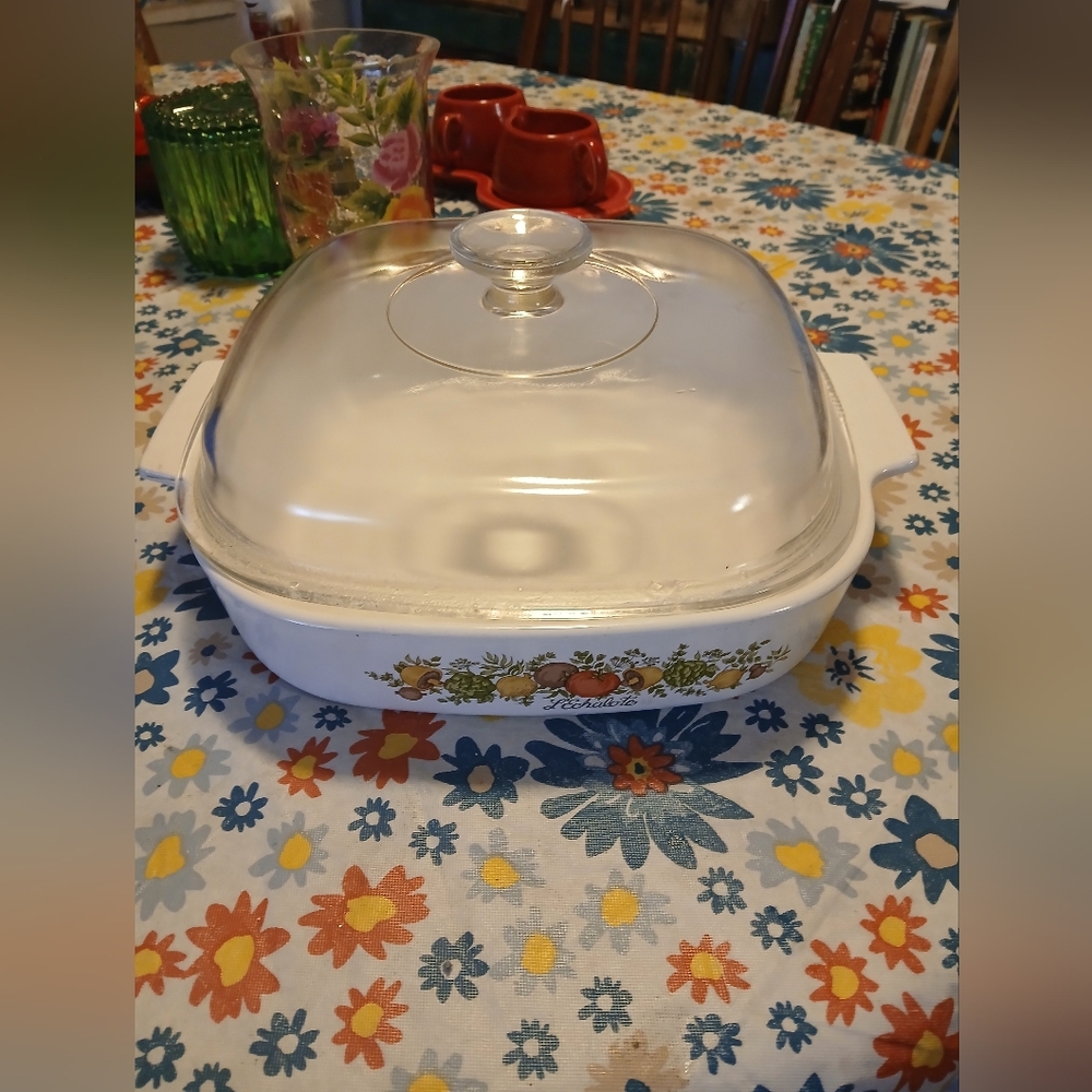 Rare Vintage Corning Ware Spice Of Life Spice Floral Casserole Dish With Lid